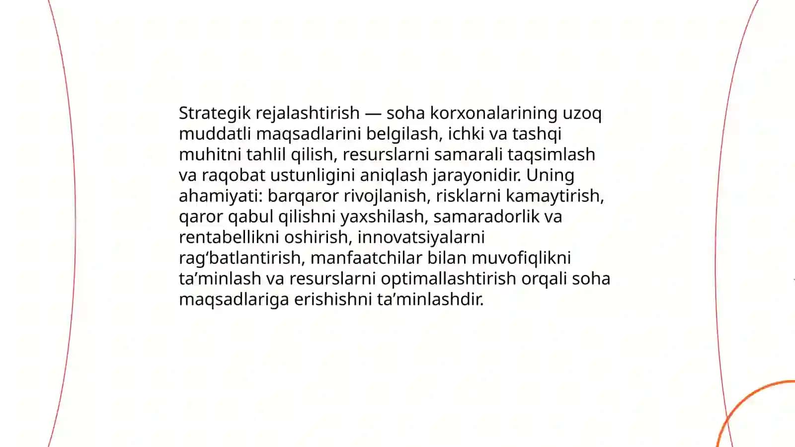 Soha korxonalarida strategik rejalashtirish 3