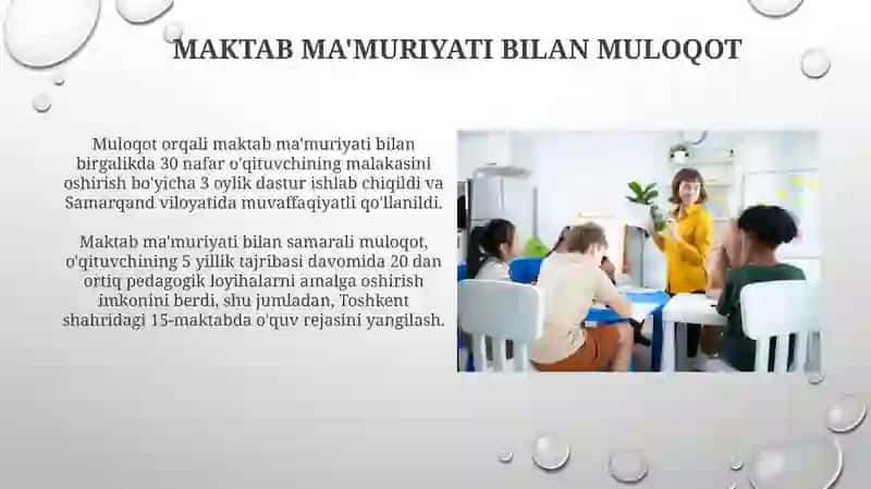 Mavzu: Maktab ma'muriyati bilan muloqot 3