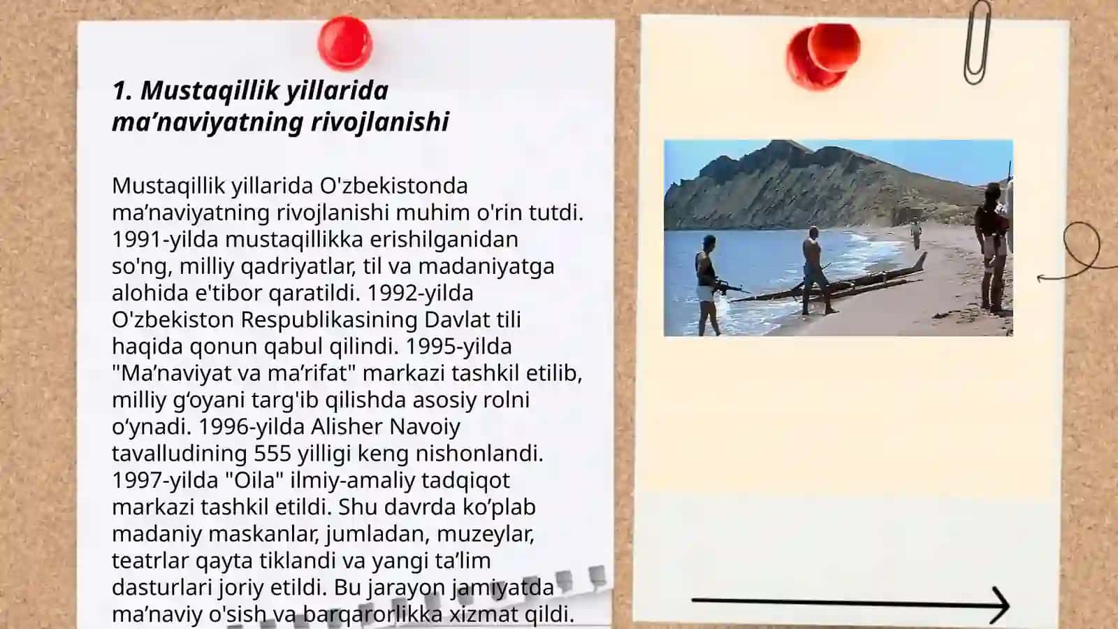 Mustaqillik yillarida Oʻzbekistondagi maʼnaviy va madaniy taraqqiyot 3