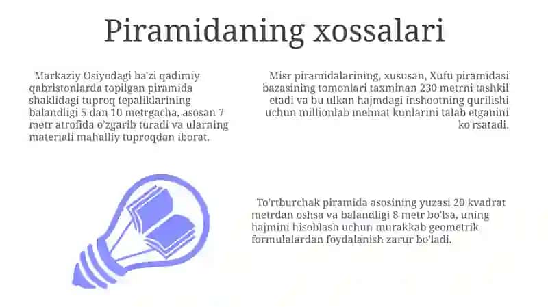 Prisma, To'g'ri To'rtburchak Parallelepiped va Piramida 3