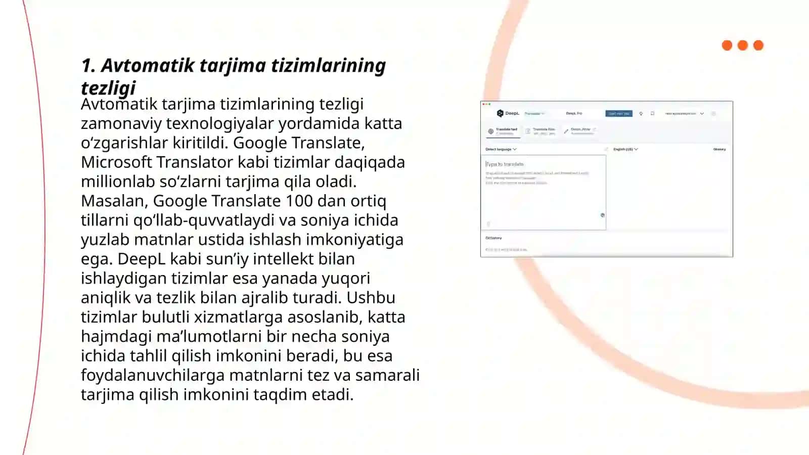 Google Translate va DeepL kabi avtomatik tarjima tizimlarining afzalliklari va kamchiliklari 3
