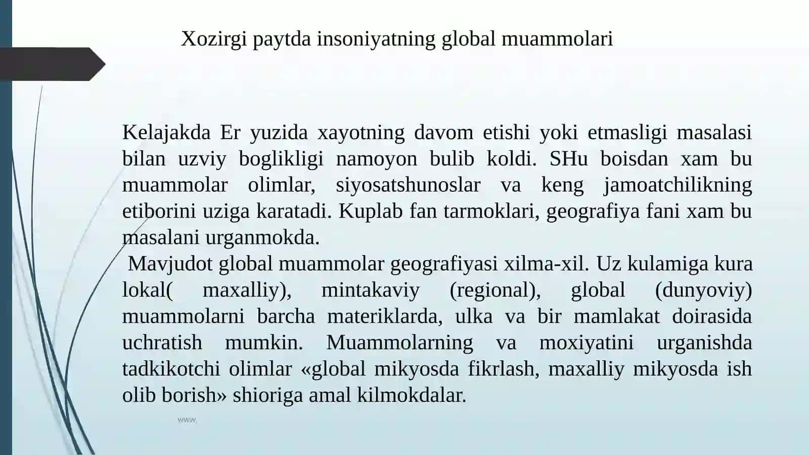 Global muammolar 3