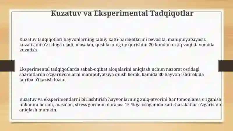 Hayvonlarnio'rganishusullari 3