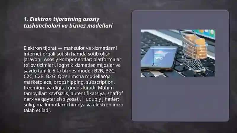 Elektron biznes va Mobil-tijorat 3