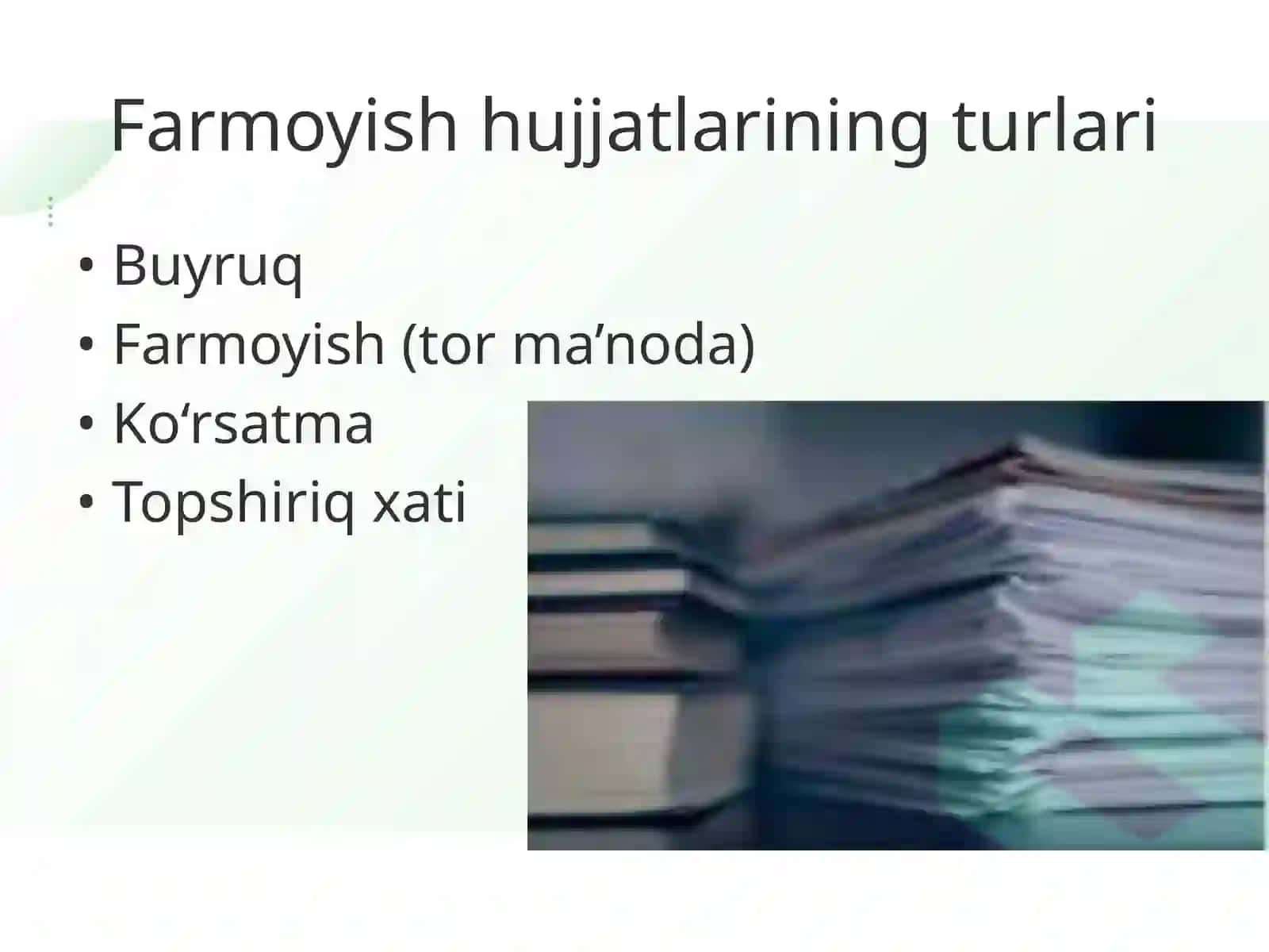 Farmoyish hujjatlari 3