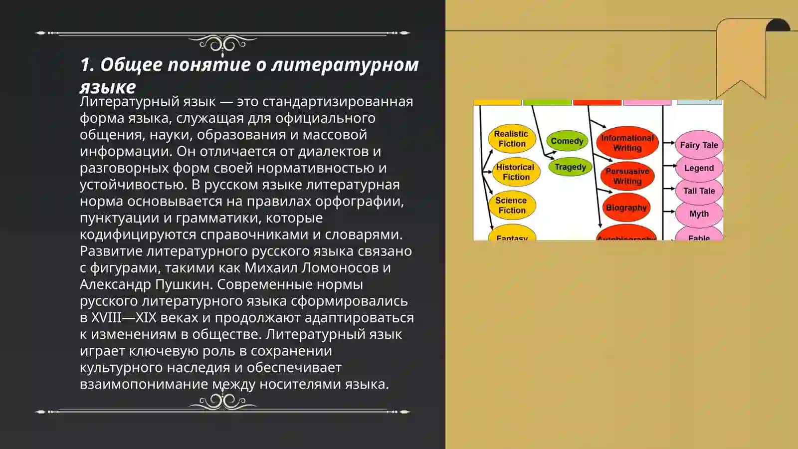 Общенациональный и литературный язык. Стилистическая система языка как совокупность стилистически маркированных средств языка 3