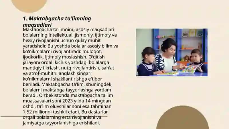 Maktabgacha pedagogical fanning vazifalari 3
