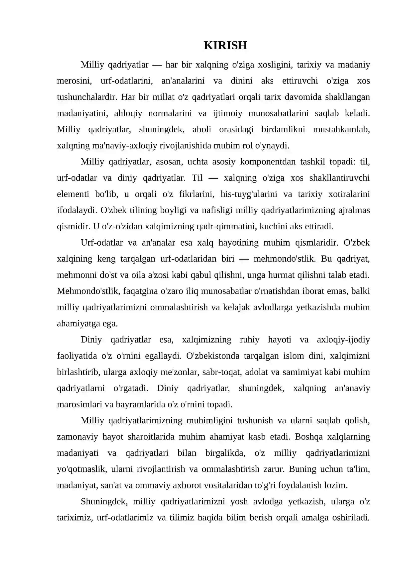 MILLIY QADRIYATLAR 3
