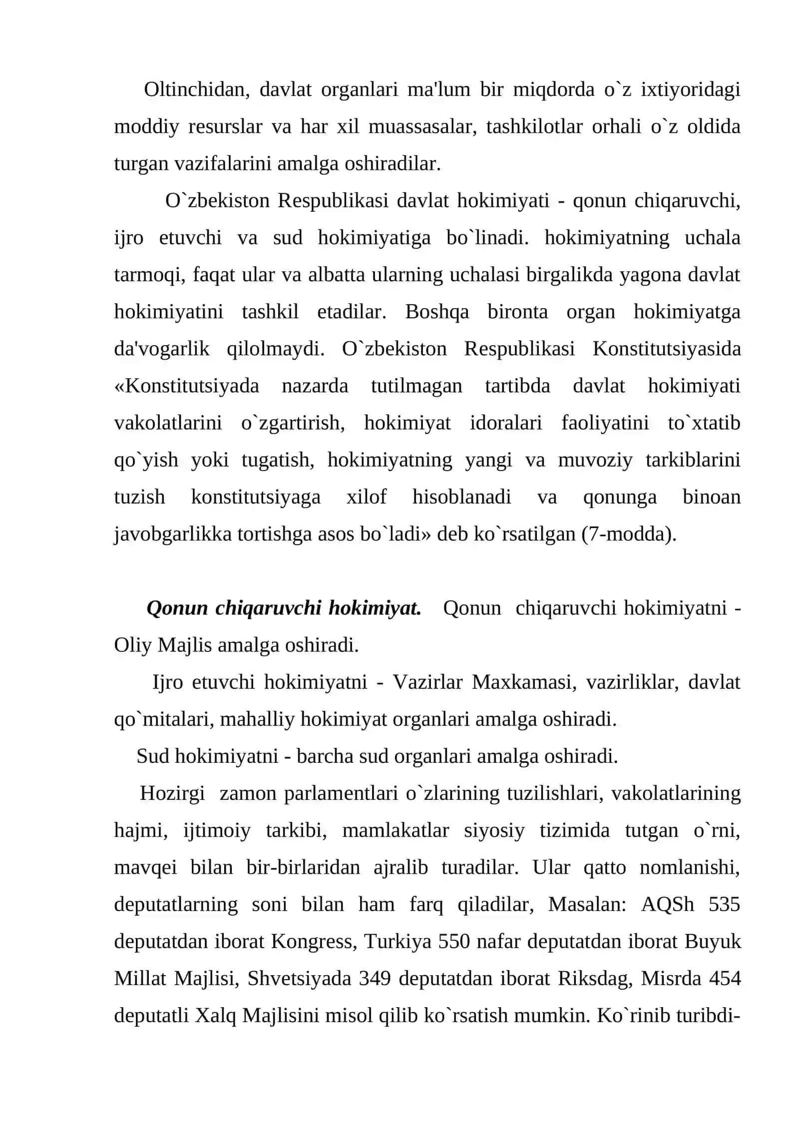 O`zbekiston Respublikasi davlat hokimiyatining tashkil etilishi 3