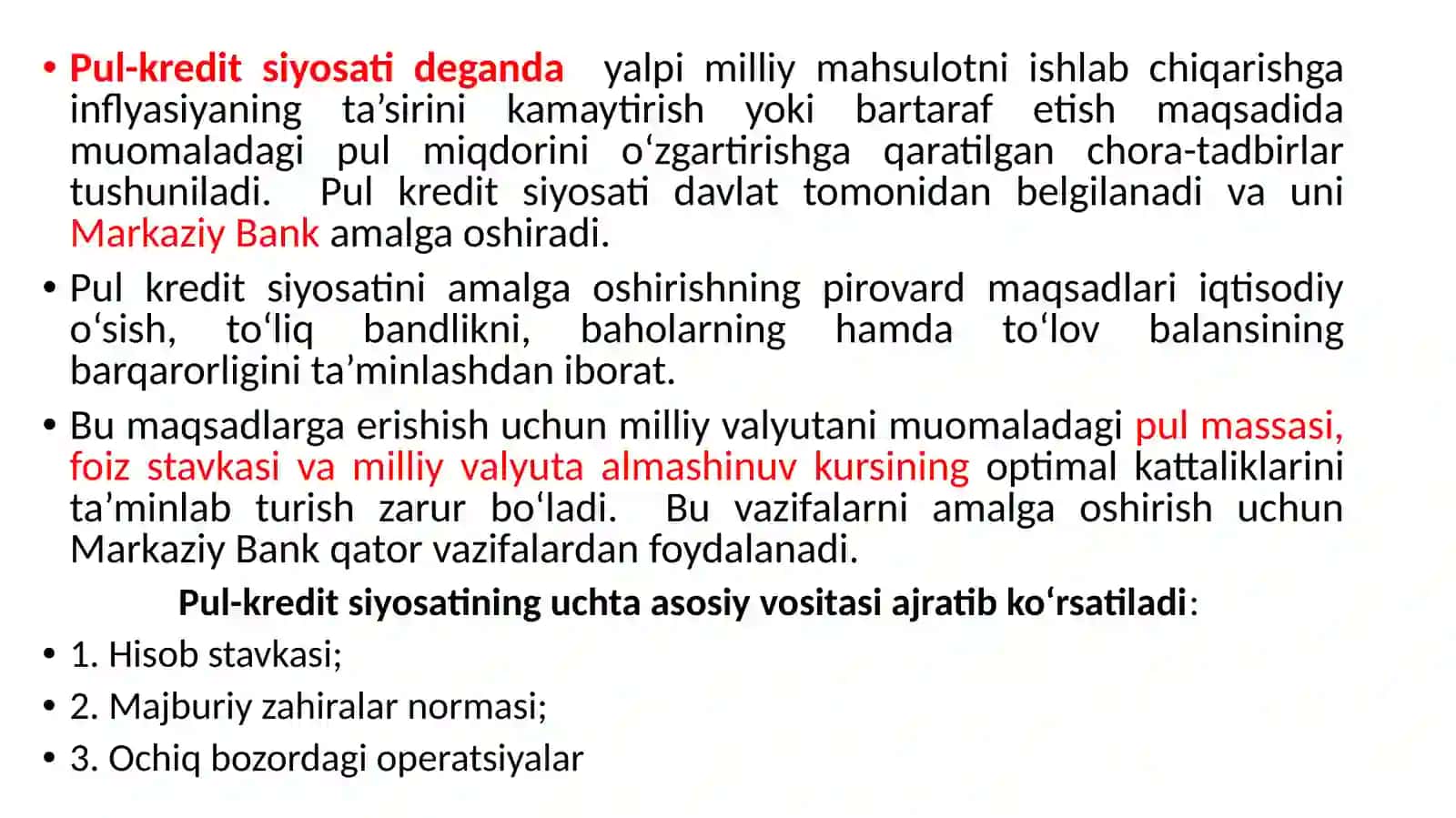 Pul-kredit siyosati 3