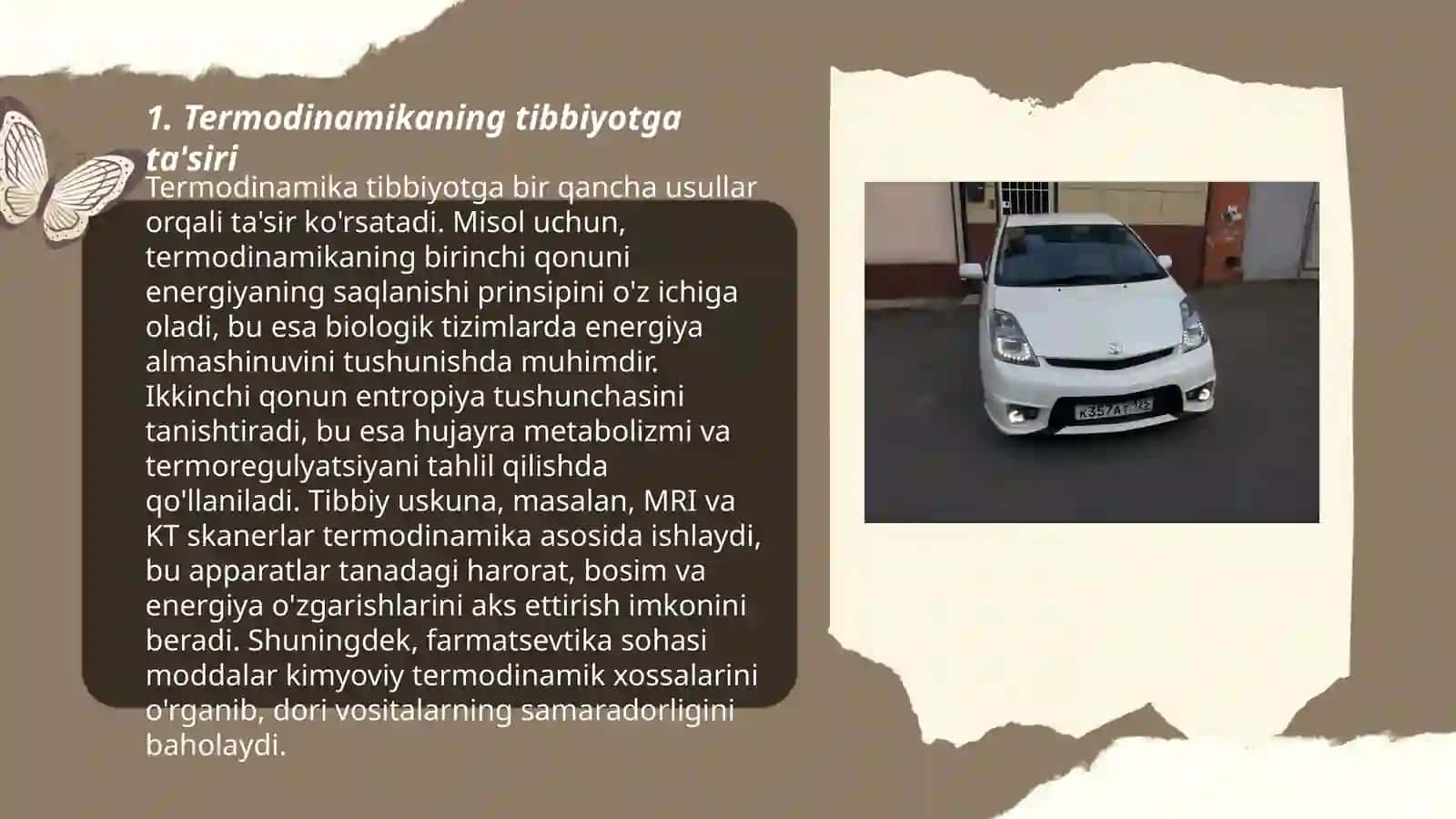 Termodinamika uning tibbiyotdagi o'rni 3