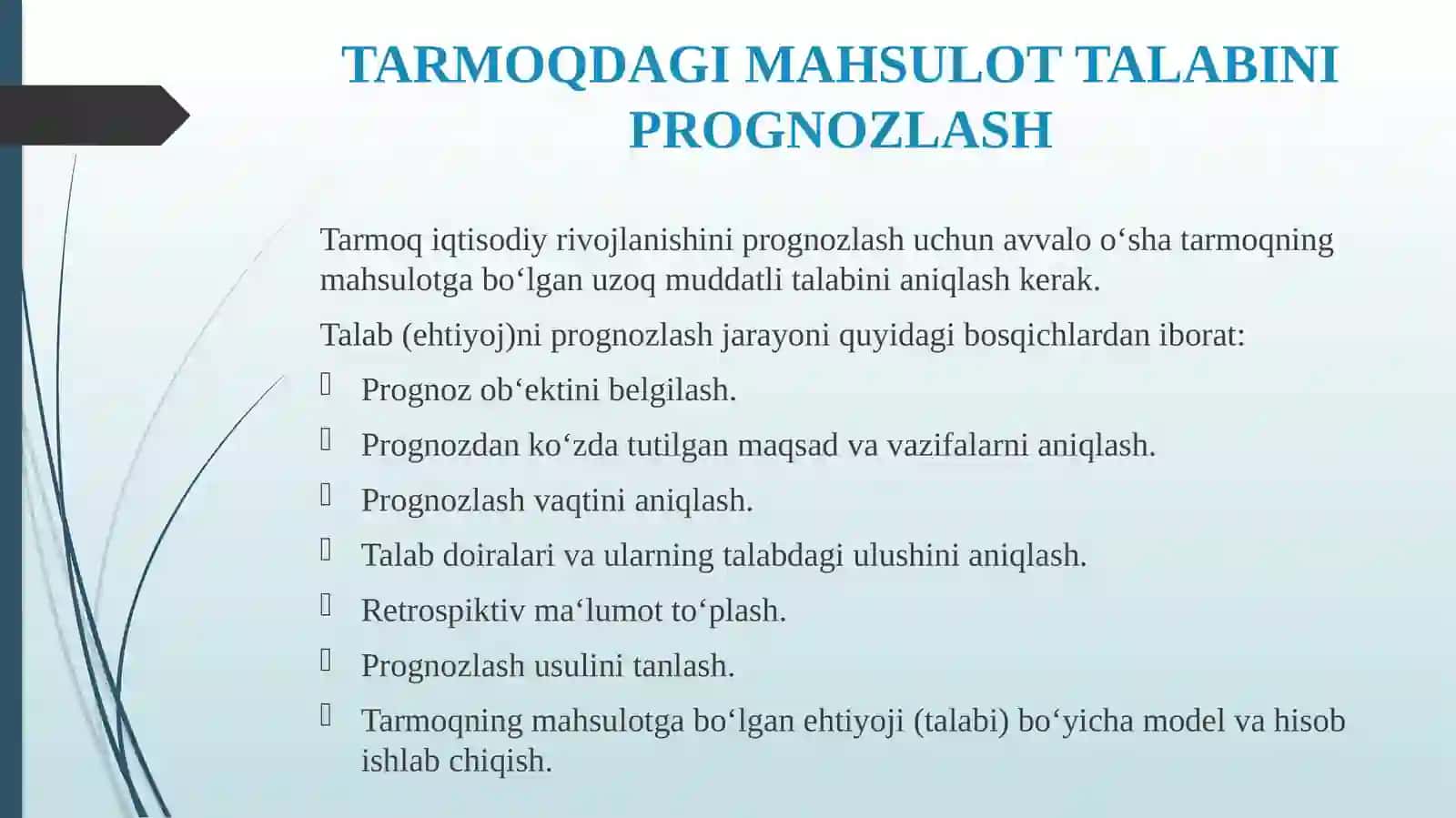 TARMOQ IQTISODIY RIVOJLANISHINI PROGNOZLASHTIRISH 3