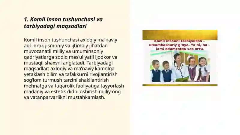 Komil insonni tarbiyalash mazmuni va yoʻllari 3