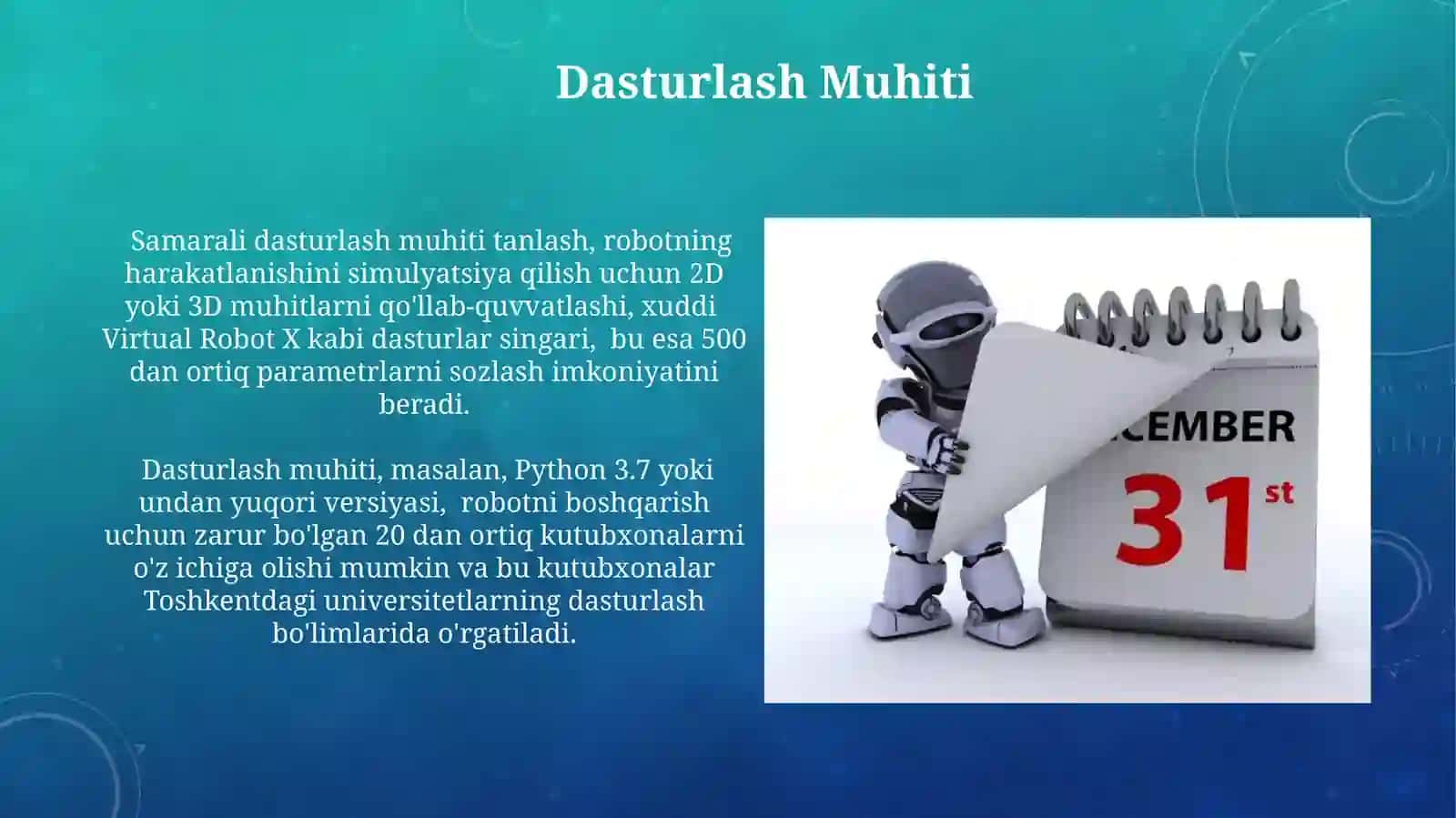 Dasturlashni boshlash. Robotni labirint boʻylab harakatlantirish 3