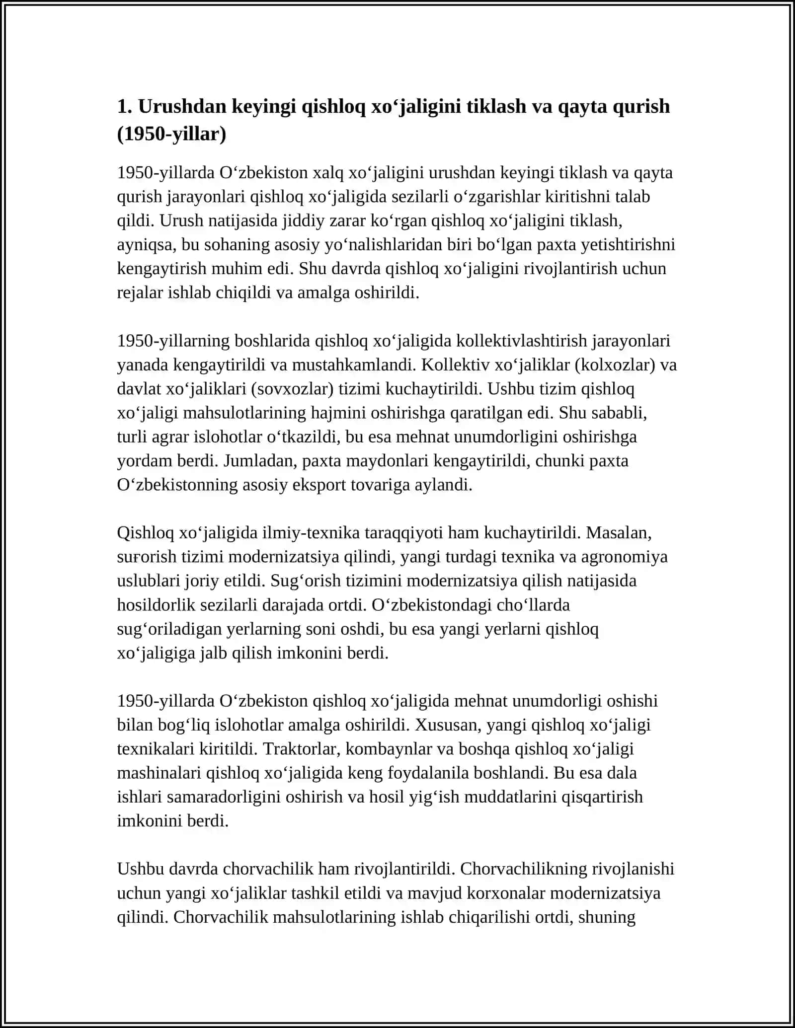 Urushdan keyingi qishloq xoʻjaligini tiklash 3