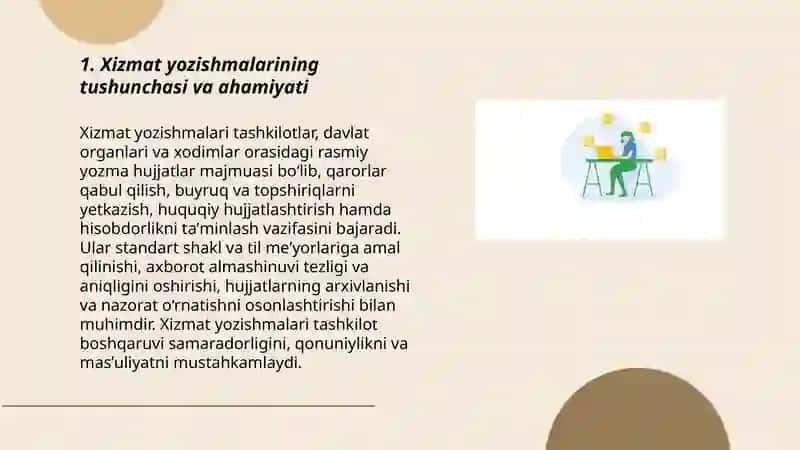 Xizmat yozishmalarini yozish texnologiyasi 3