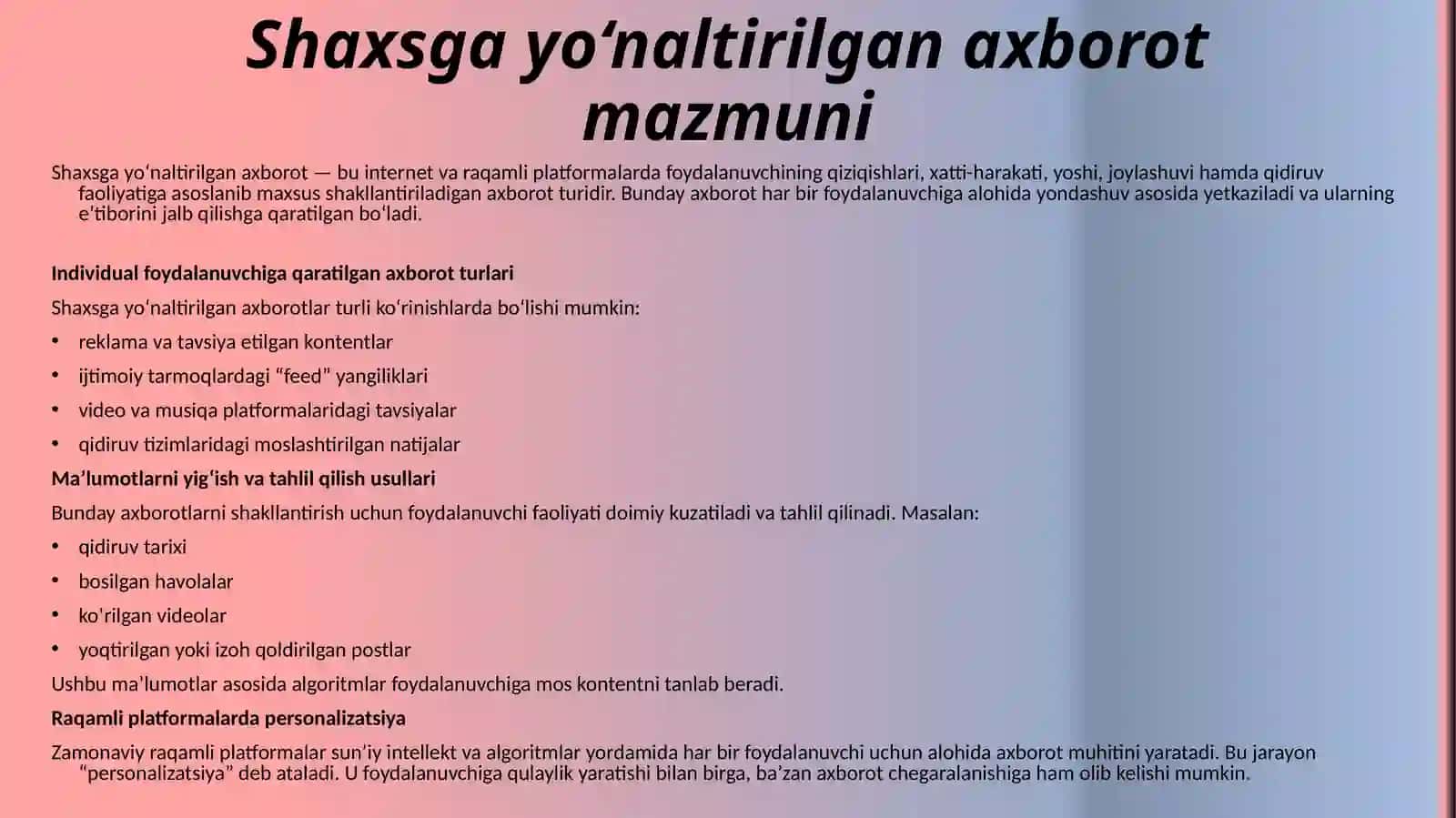 Shaxsgayo‘naltirilgan axborot: psixologik, diniy va madaniy tahdidlar 3
