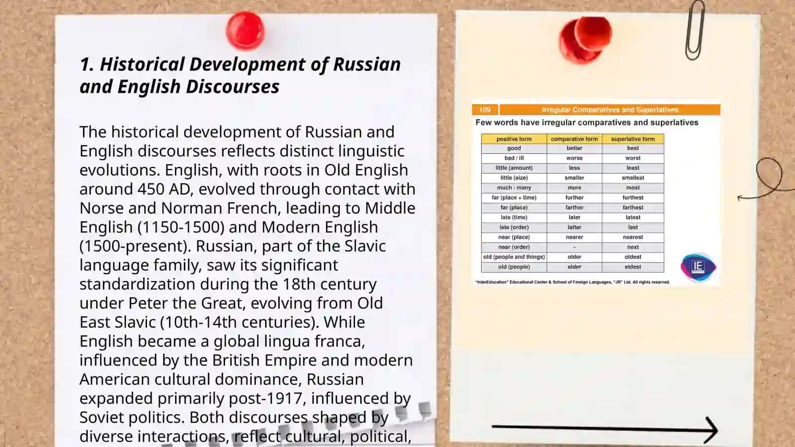 Comparative analysis of Russian and English discourses 3