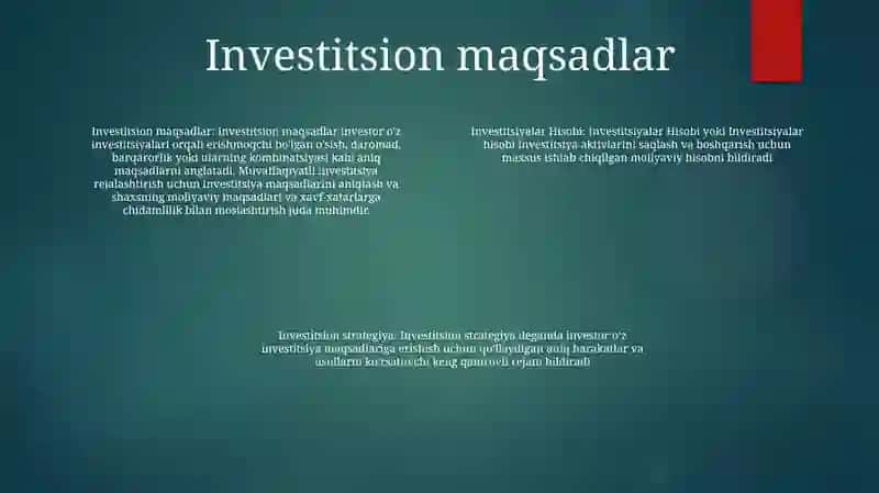 Investitsiyalar Hisobi 3