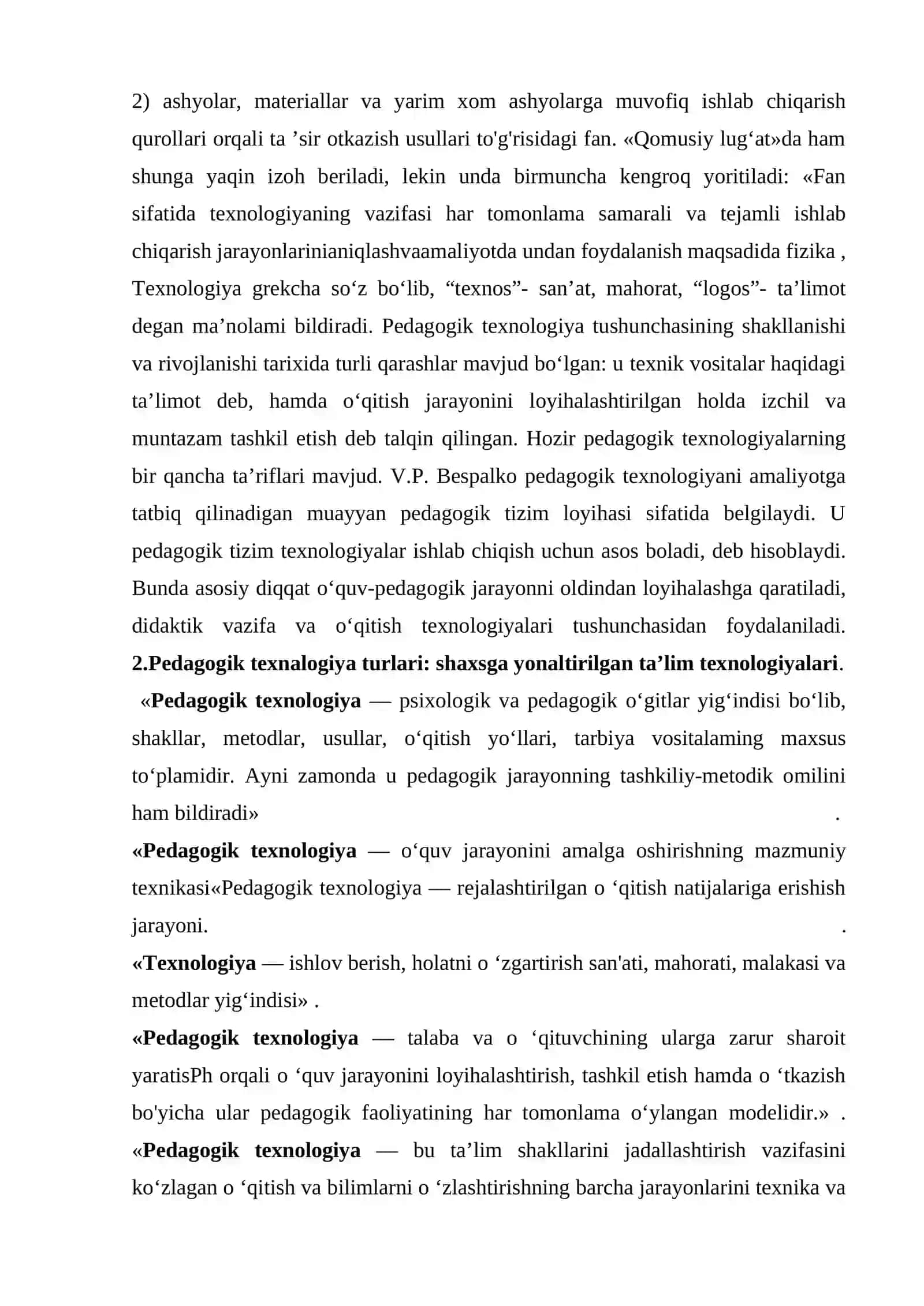 Mutaxassislik fanlarni o‘qitish jarayonida pedagogik texnologiyalardan foydalanish 3