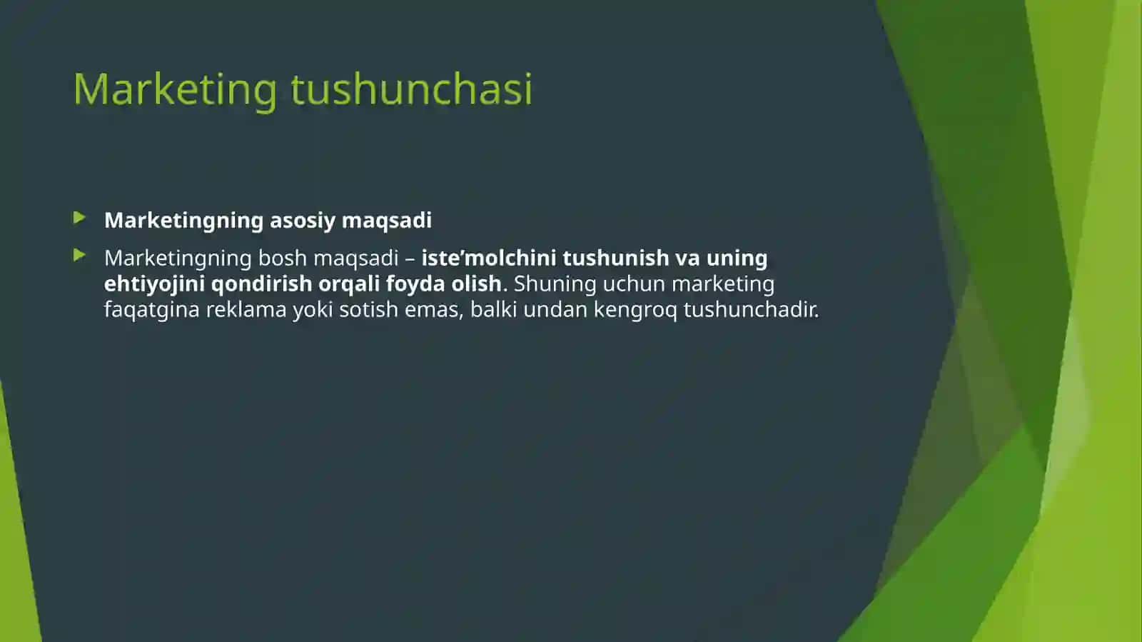 Marketing va uning rivojlanishining asosiy bosqichlari 3