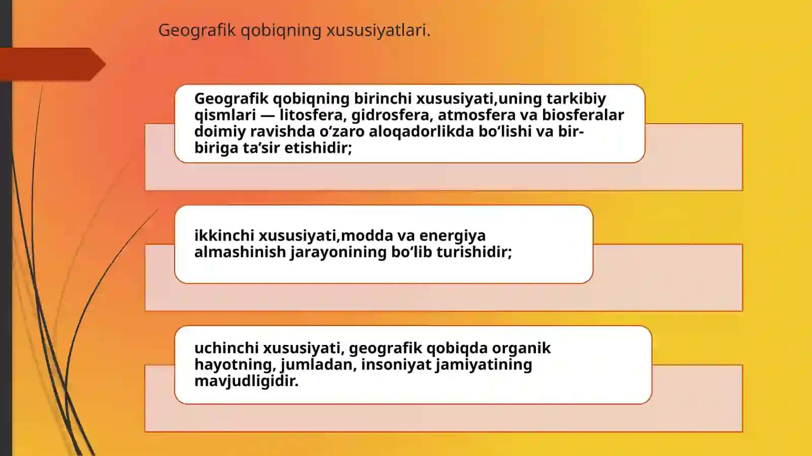 Geografik qobiqning chegaralari va xususiyatlari 3