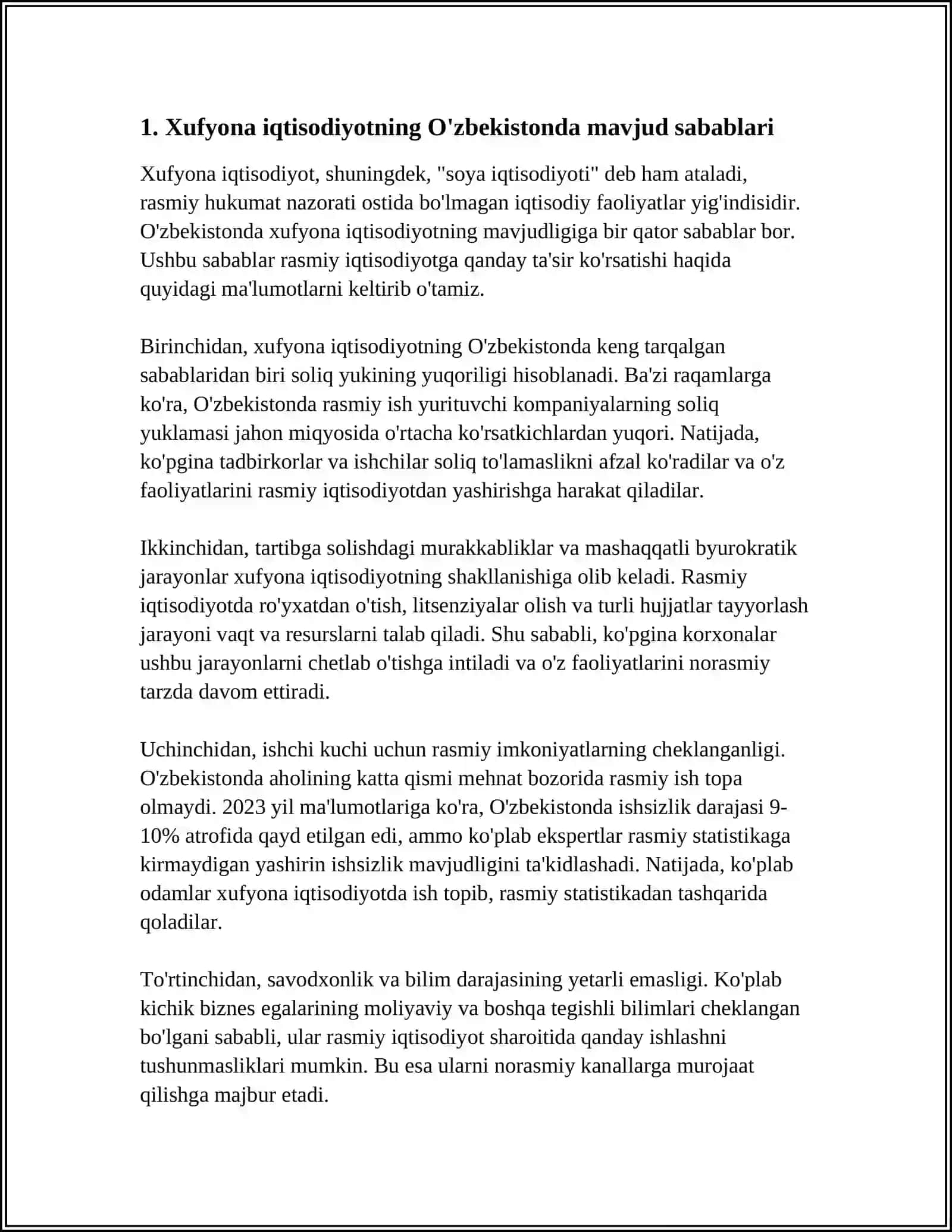 Xufyona iqtisodiyotni kamaytirish chora-tadbiri 3