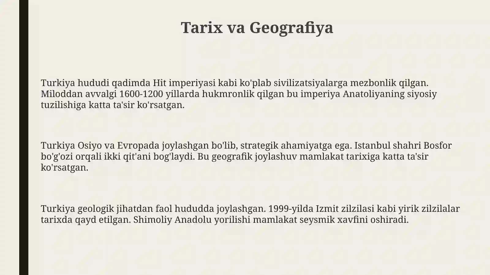 Turkiya Asosiy Ma'lumotlar 3