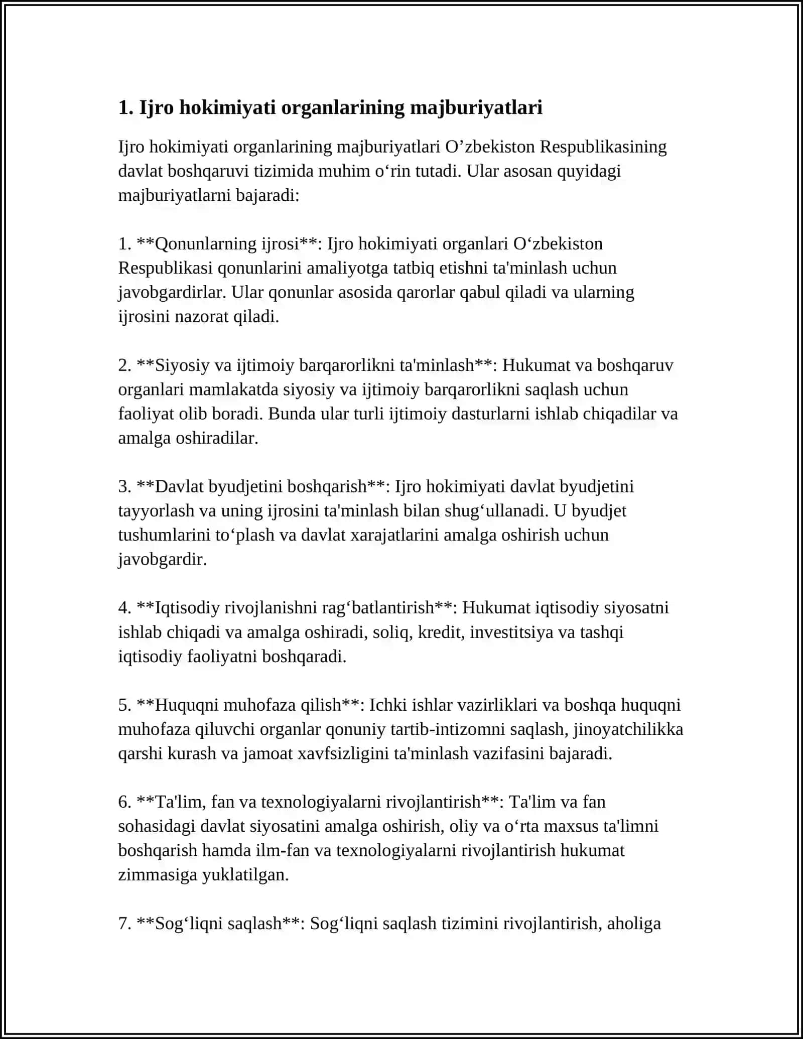 FUQARO MUHOFAZASI TO‘RISIDA"GI QONUN BANDLARINI O‘RGANISH 3