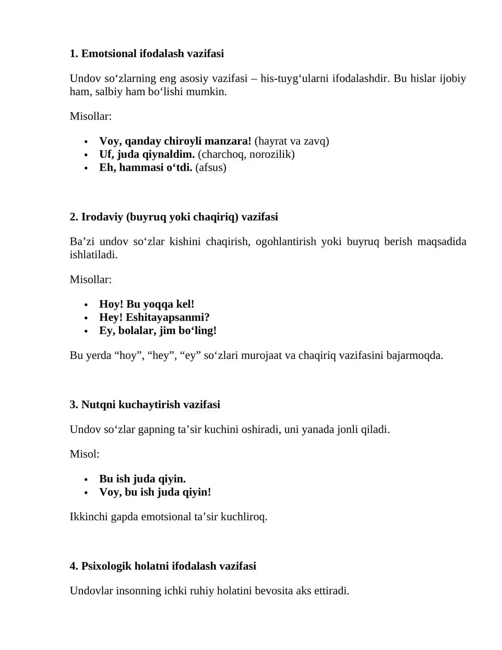 UNDOV VA TAQLID SO‘ZLAR 3
