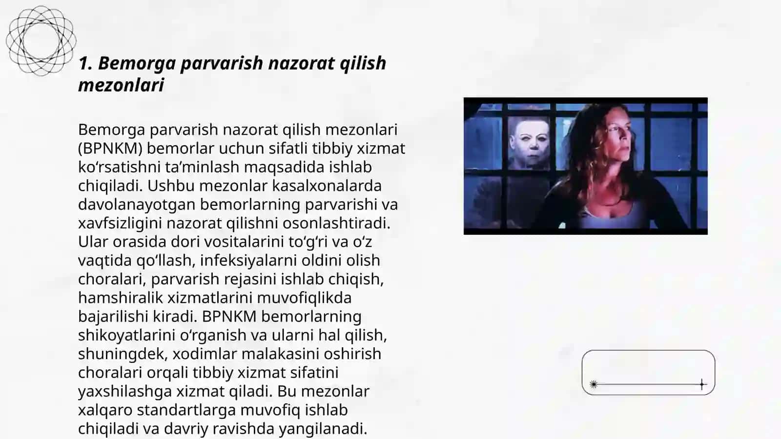 Bemorga parvarish nazorat qilish mezonlari 3