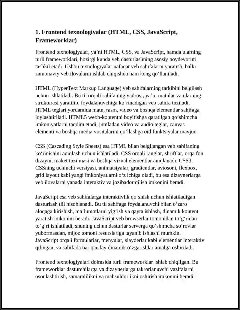WEB - TECHNOLOGIYALAR, VEB - SERVISLAR 3