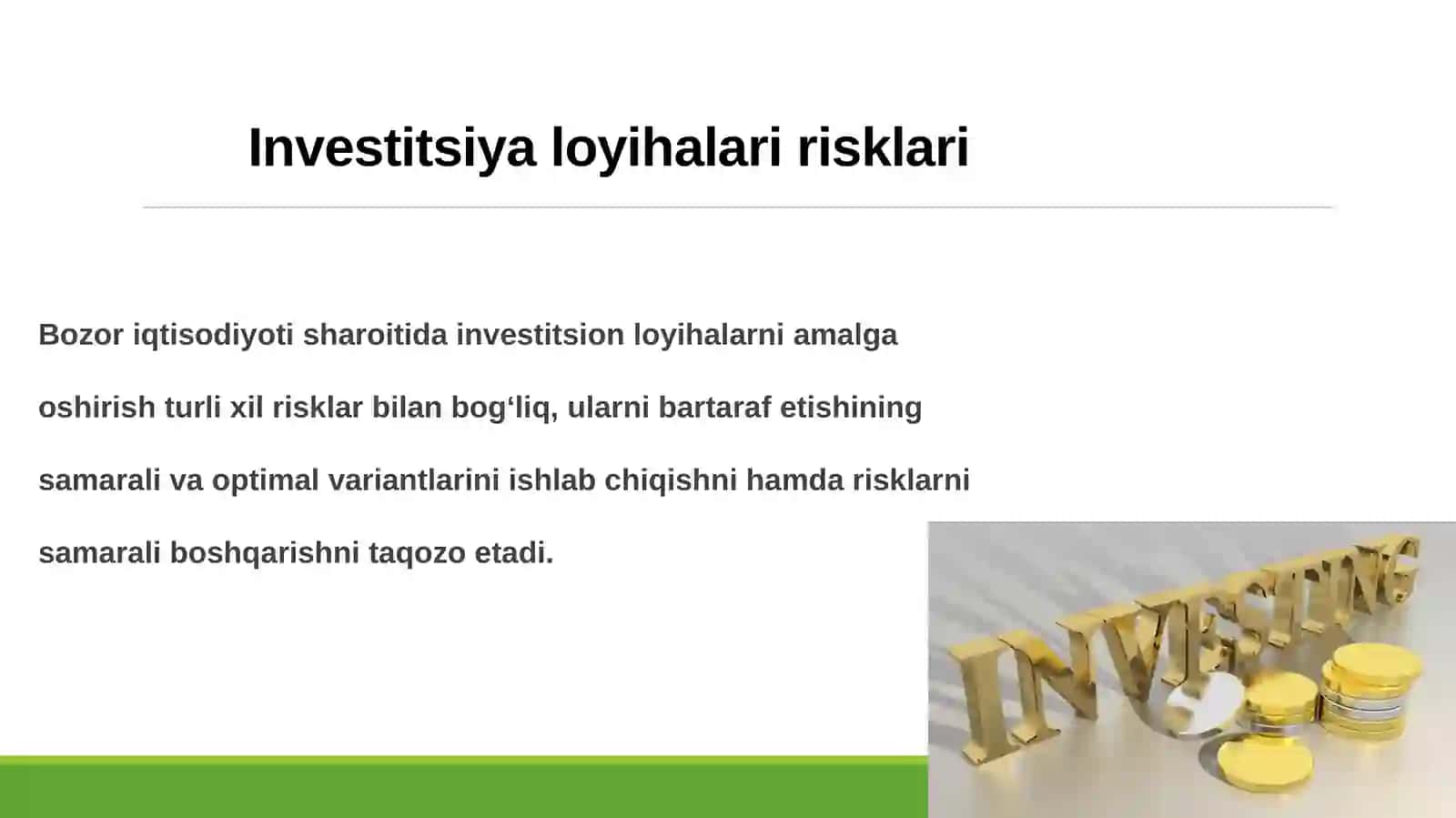 RISKLARNI O’CHASH USULLARI 3