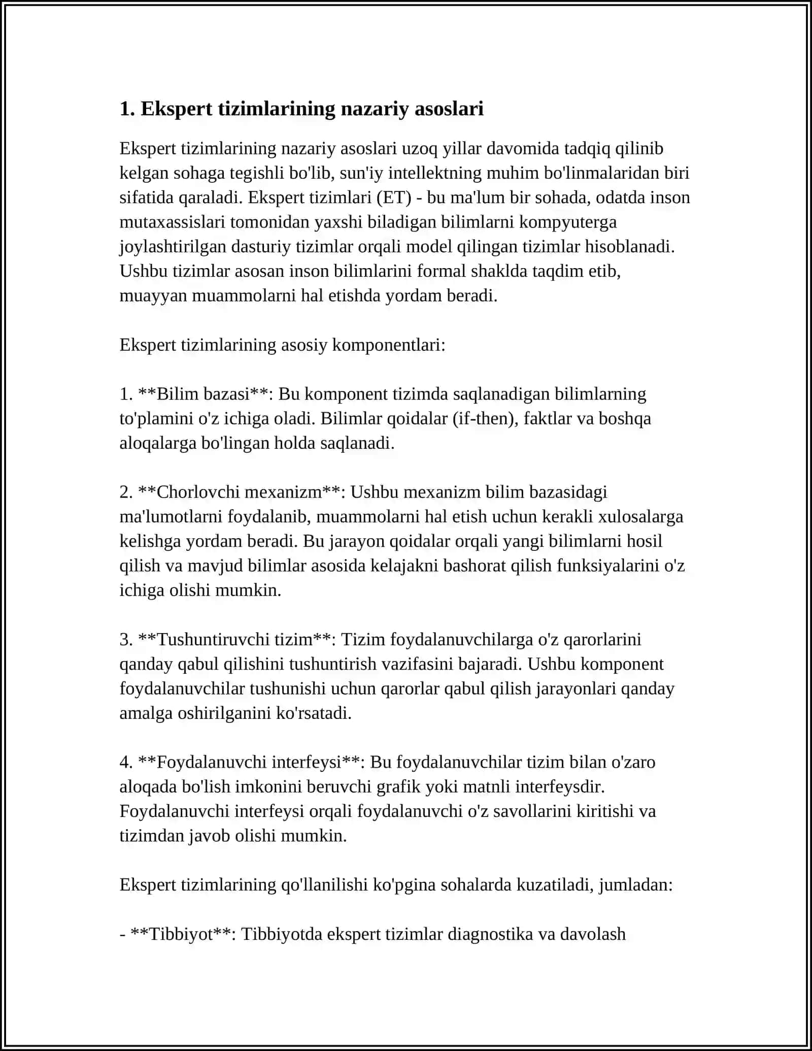 Ekspert Tizimlar 3
