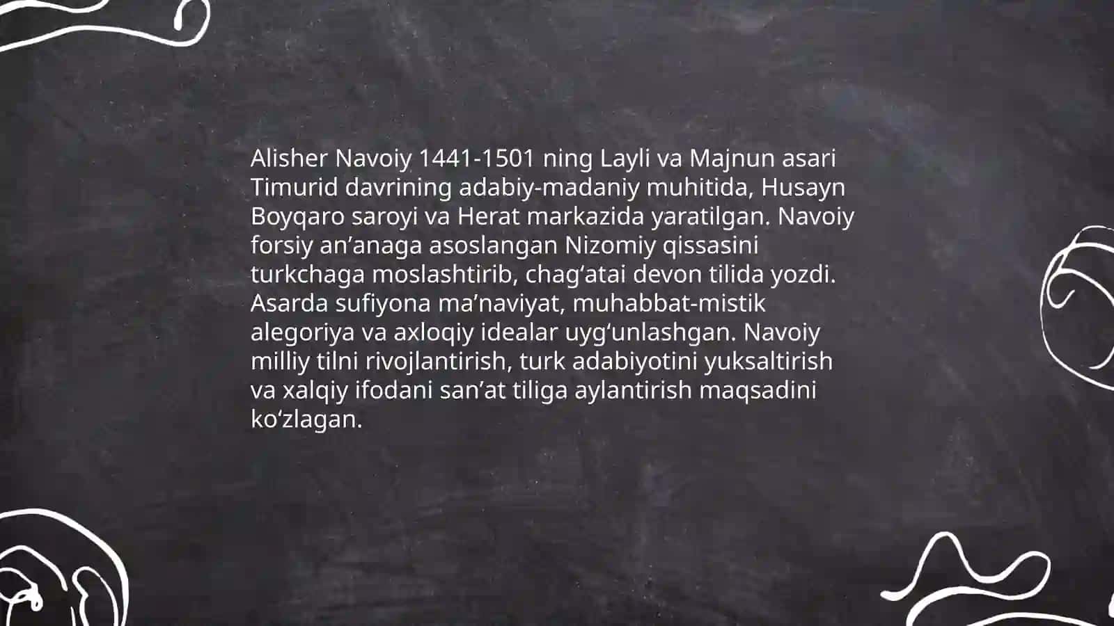 Alisher Navoiy Layli va Majnun Qosimjonova obida 3