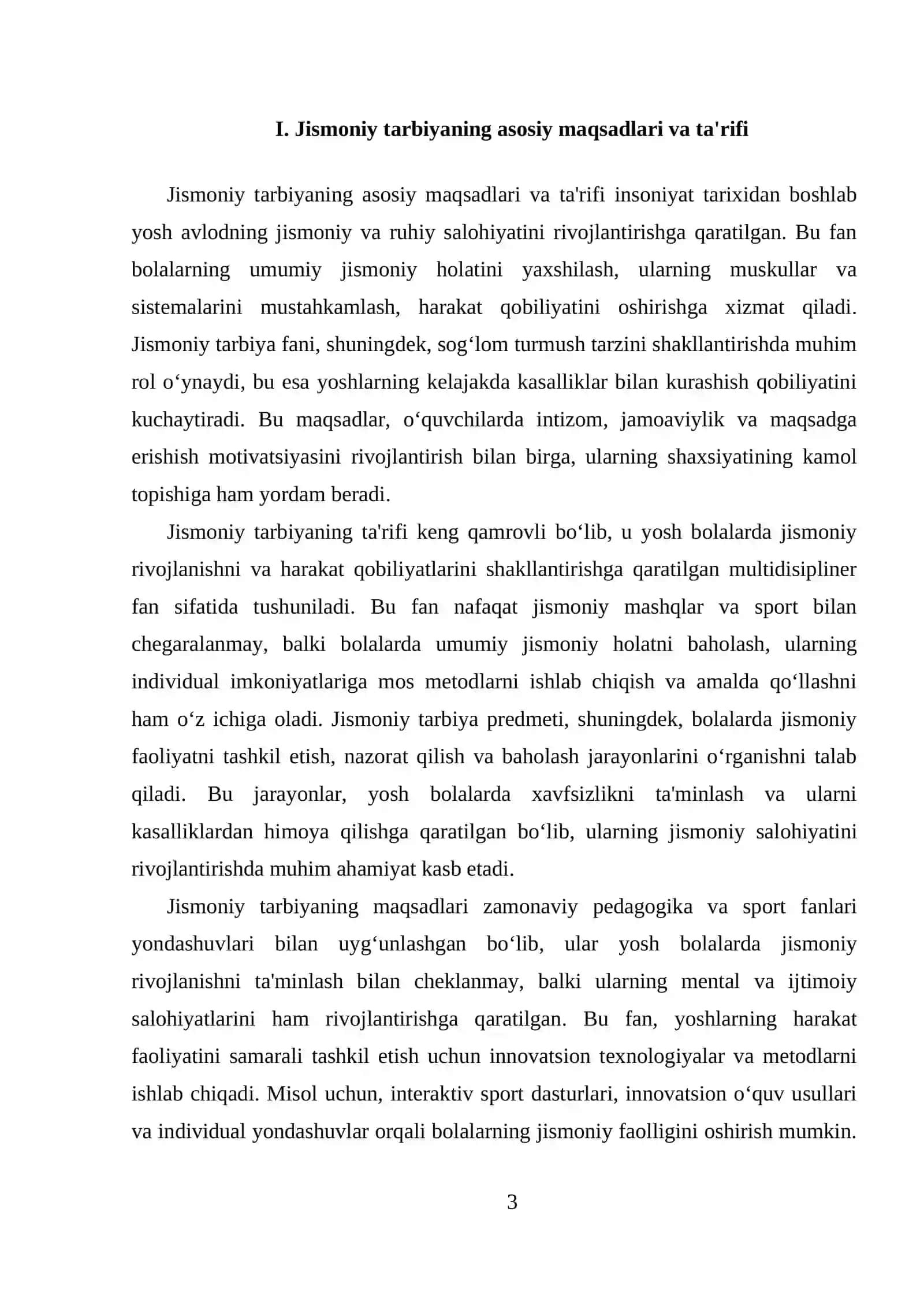 BOLALAR JISMONIY TARBIYASI FANINING MAQSADI VA PREDMETI 3