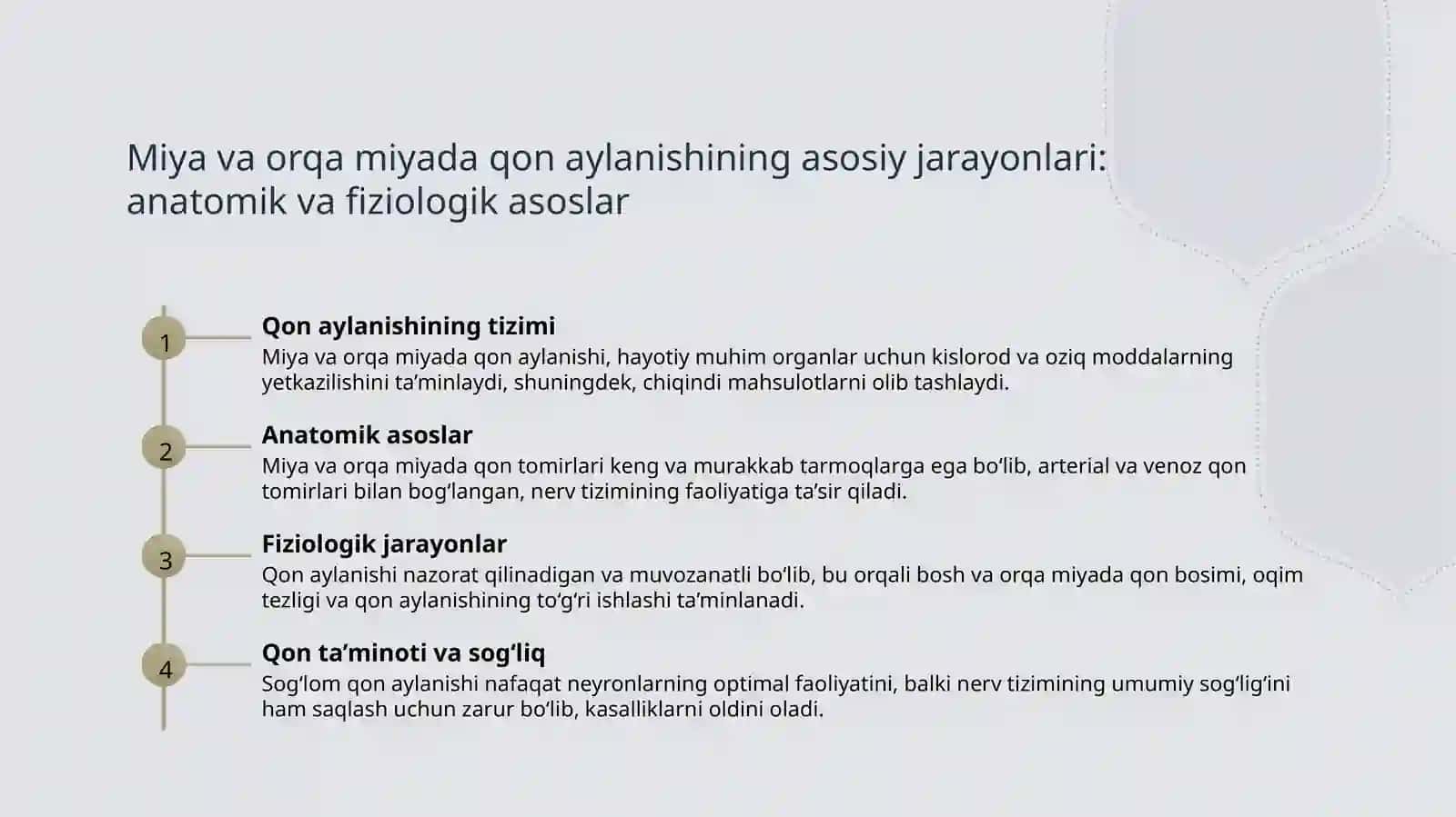 Miya va orqa miyada qon aylanishi 3