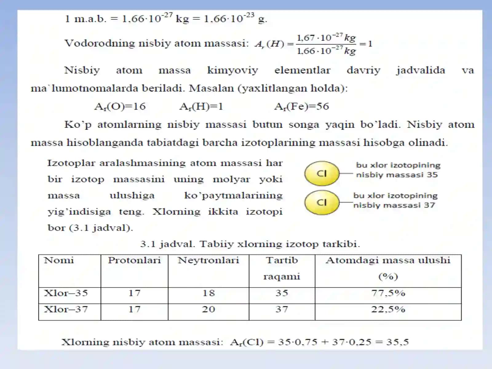 Kimyoning asosiy qonunlari 3