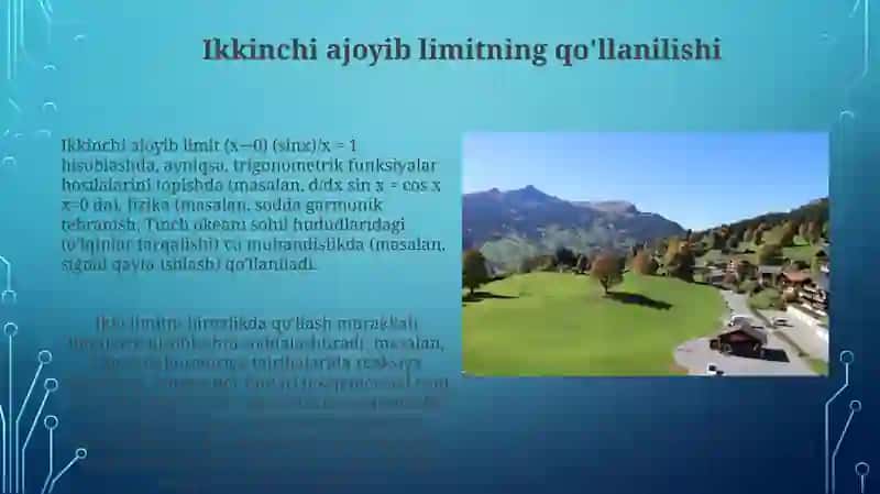 Ikkinchi ajoyib limitning qo'llanilishi 3