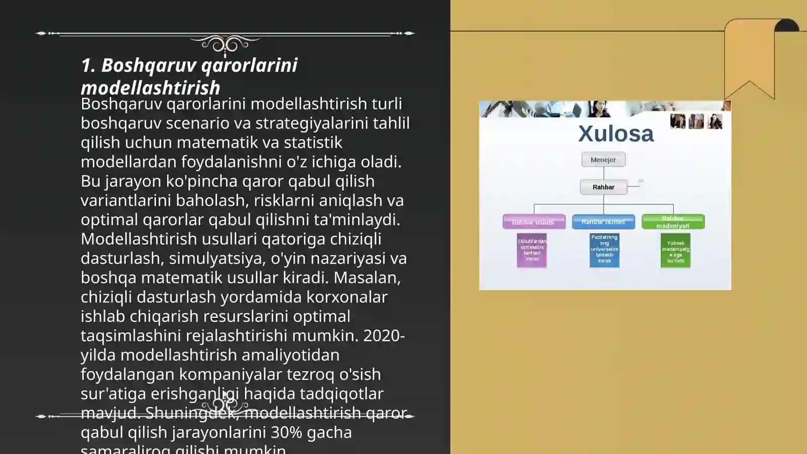 Boshqaruv qarorlarini modellashtirish 3