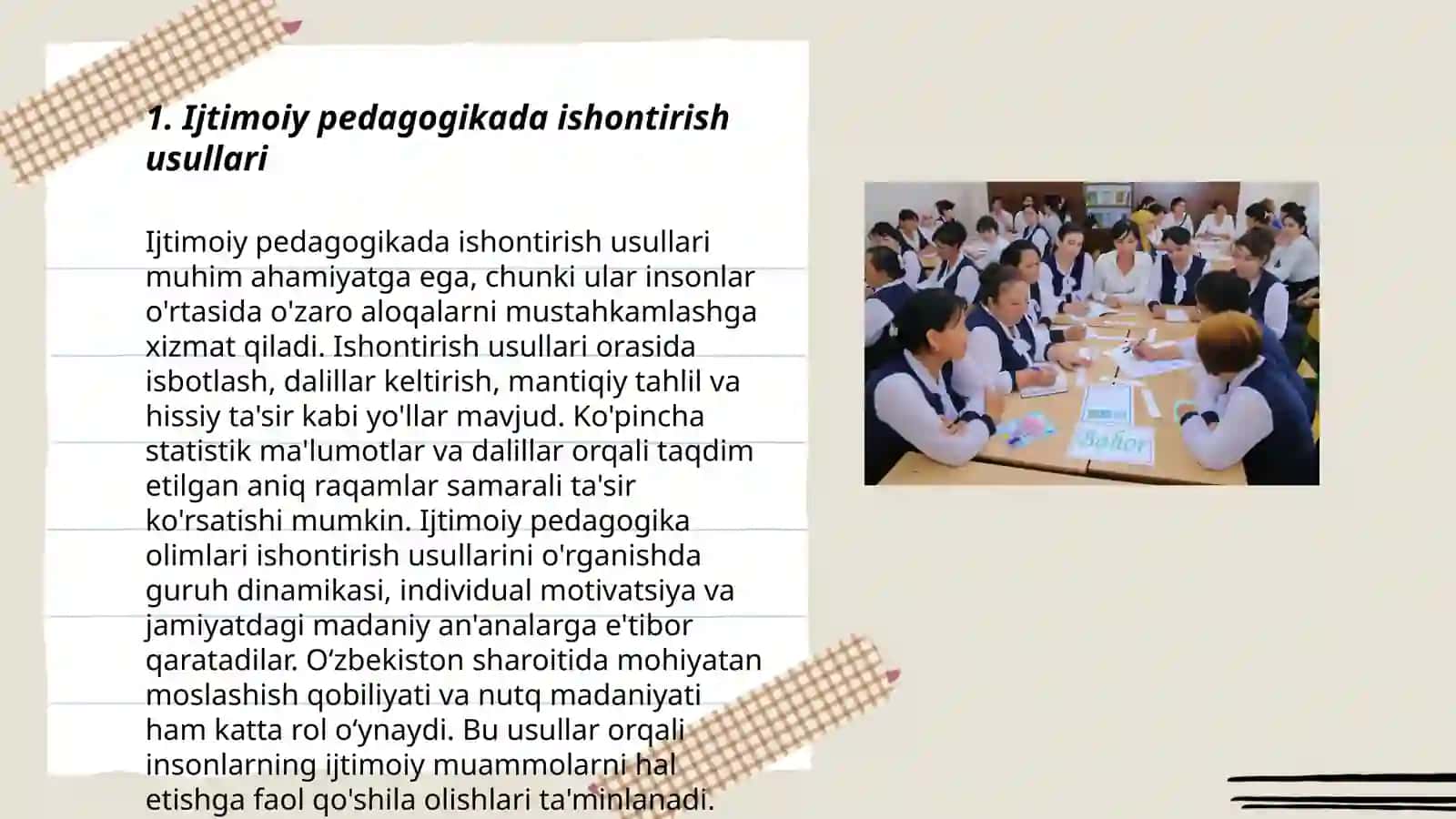 Ijtimoiy pedagogikada ishontirish metodi 3
