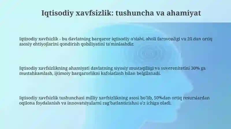 Iqtisodiy xavfsizlikka ta'sit etivchi ichki va tashqi tahdidlar 3