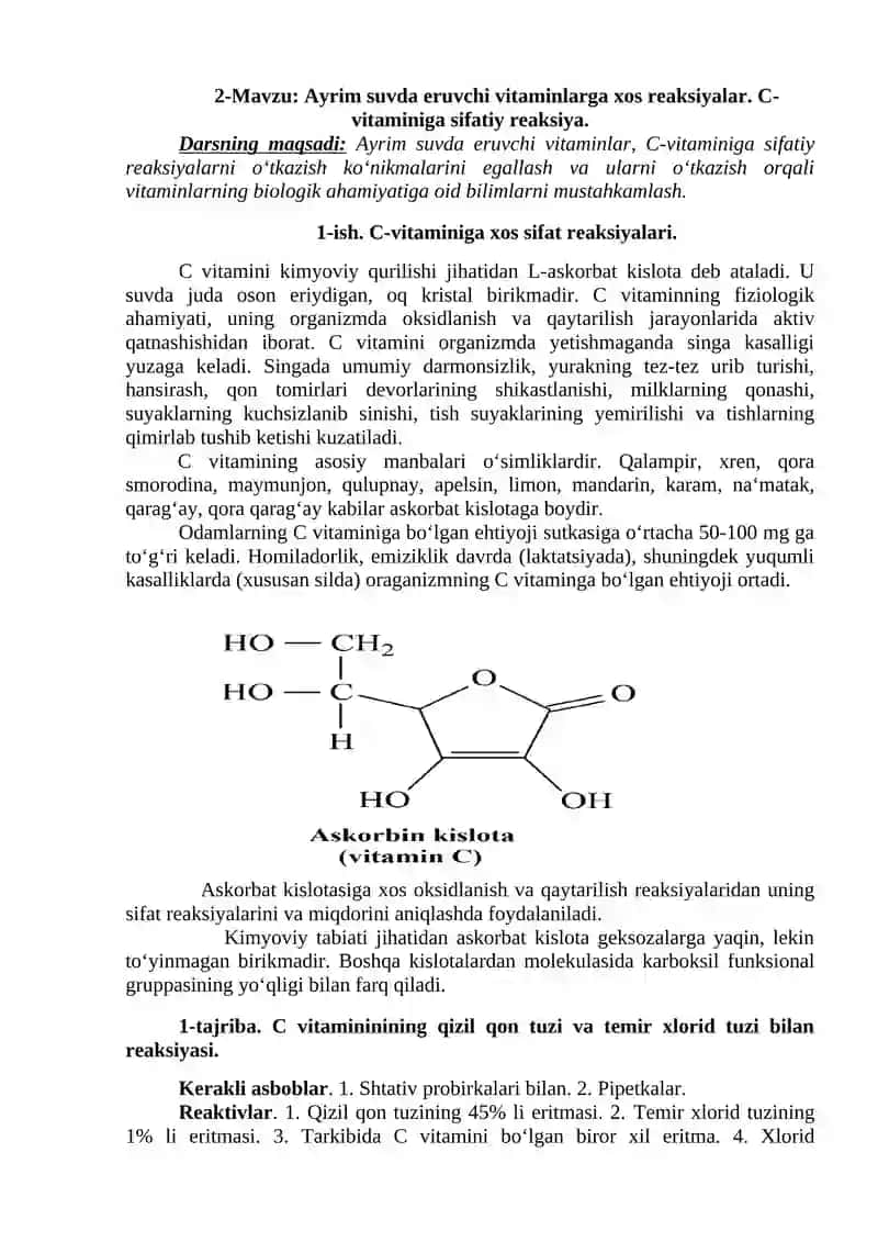 HAYVONLAR BIOKIMYOSI FANINING ISHCHI O‘QUV DASTURI (SILLABUSI) 3
