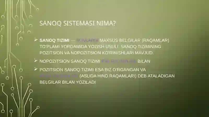 Kompyuter Ishida ikkilik sanoq sistemasidan foydalanish nazaryalari 3