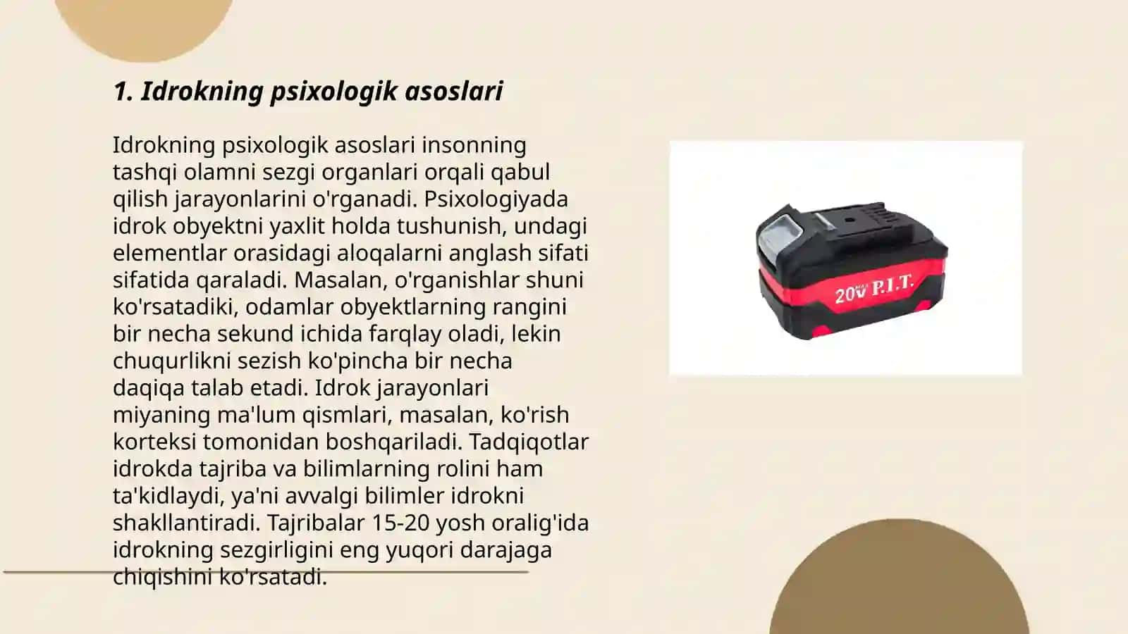 Idrokdan obʼekt va fon, appersepsiya idrokning konstankligi 3