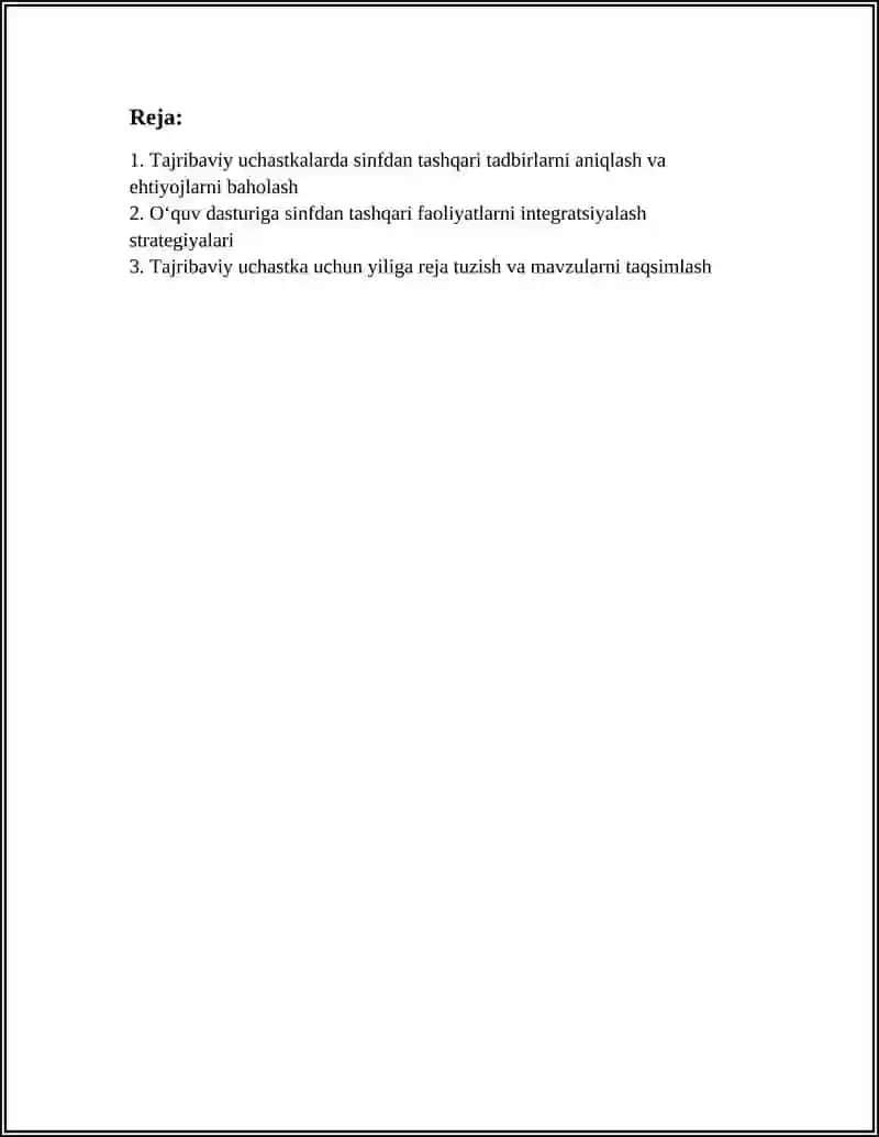 MAKTAB TAJRIBA UCHASTKALARIDA SINFDAN TASHQARI ISHLARNI REJALASHTIRISH YOʻLLARI. 3