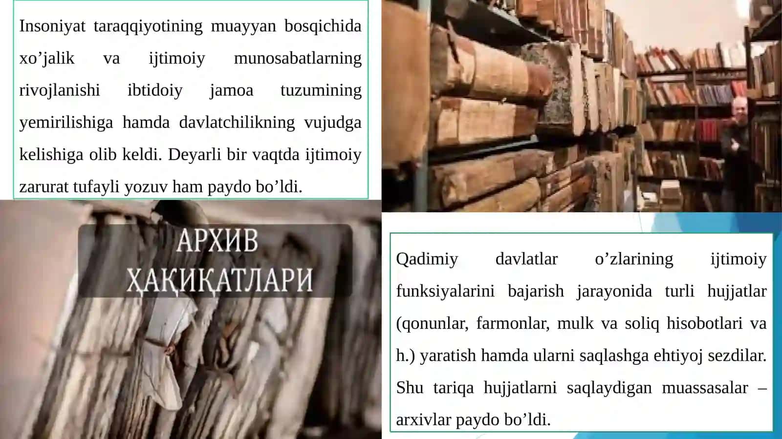 Arxivshunoslik fanining predmeti, maqsad va vazifalari 3
