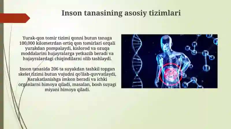Tibbiy bilim asoslari faniga kirish va odam organizmi haqida tushuncha 3