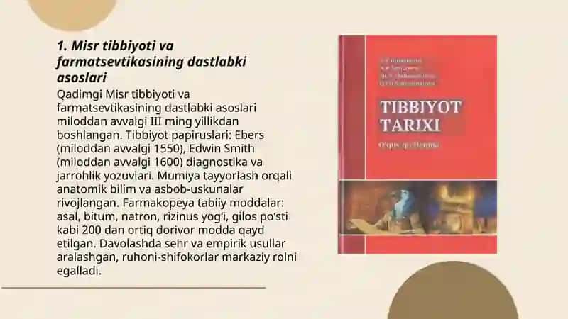 Qadimgi dunyoda tibbiyot va farmatsiya rivoji 3