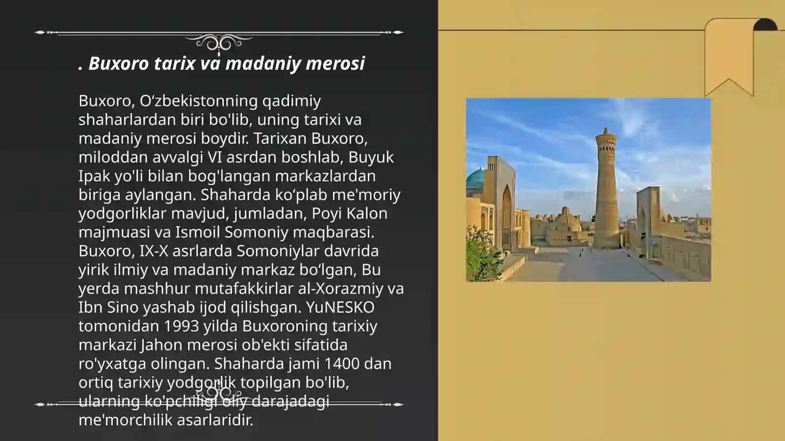 Buxoro turizm resursi 3
